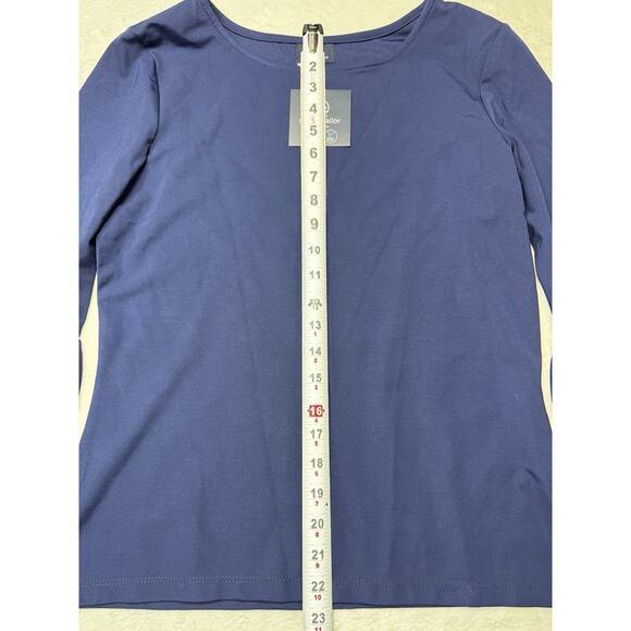 Sailor Sailor Ruffle Sleeve Coastal Top Navy UPF Fabric SZ S Resortwear - Picture 5 of 12